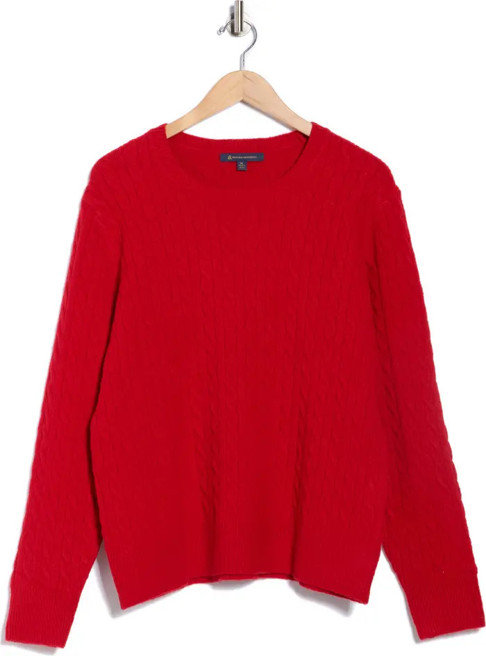 Brooks Brothers Cable Stitch Crewneck Sweater | Nordstromrack | Nordstrom Rack