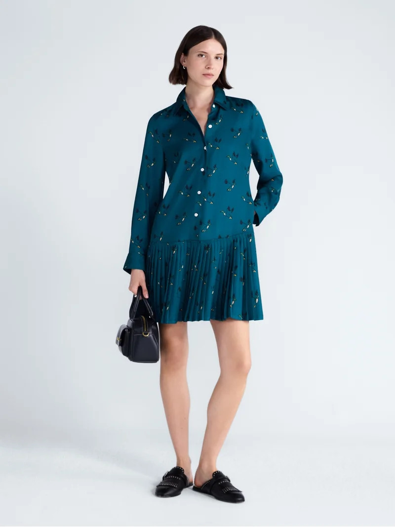 Free Assembly Women's and Women's Plus Striped Drop Waist Shirtdress with Long Sleeves, Sizes XS-4X | Walmart (US)
