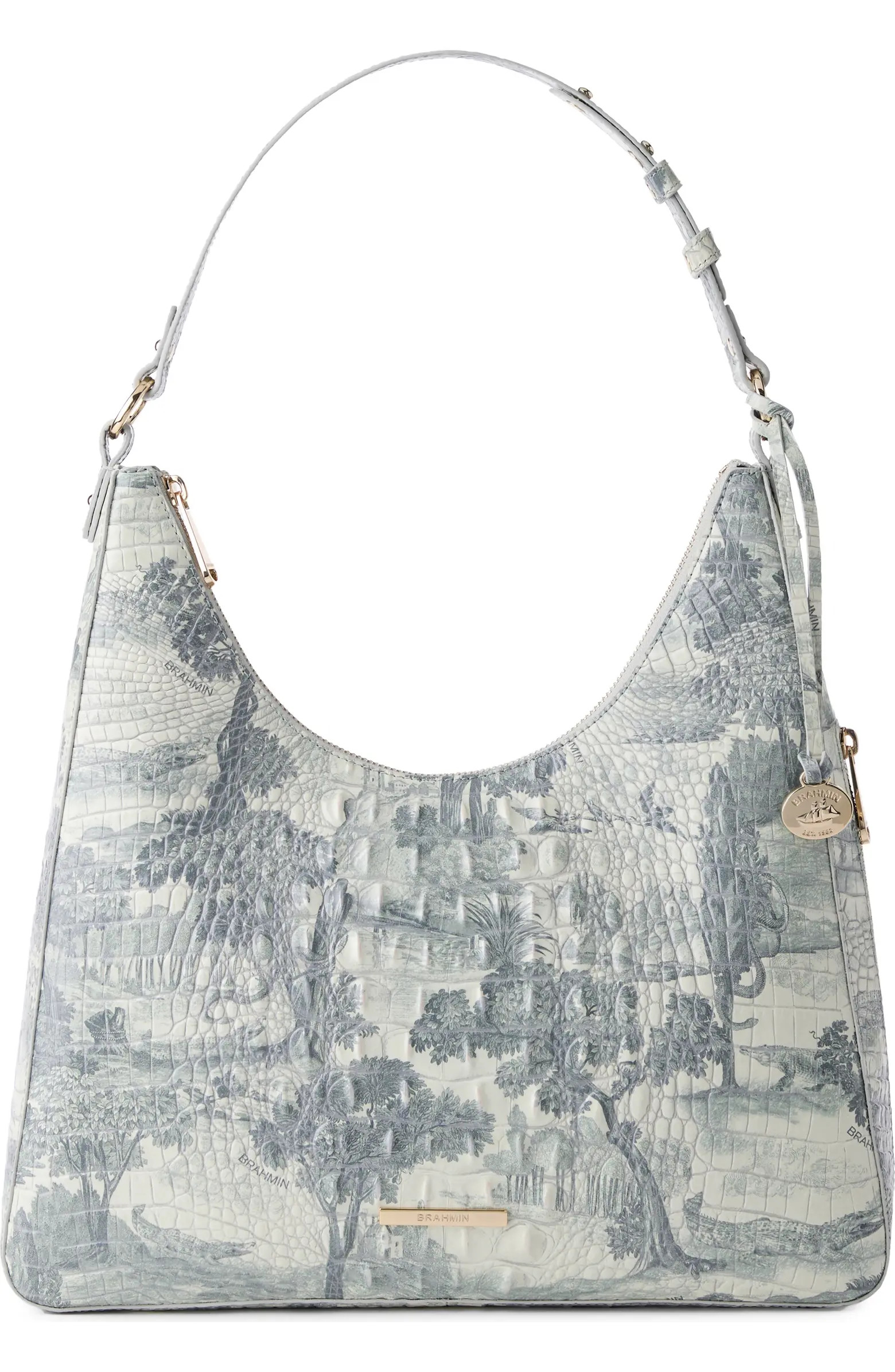 Brahmin Tabitha Croc Embossed Leather Shoulder Bag | Nordstrom | Nordstrom
