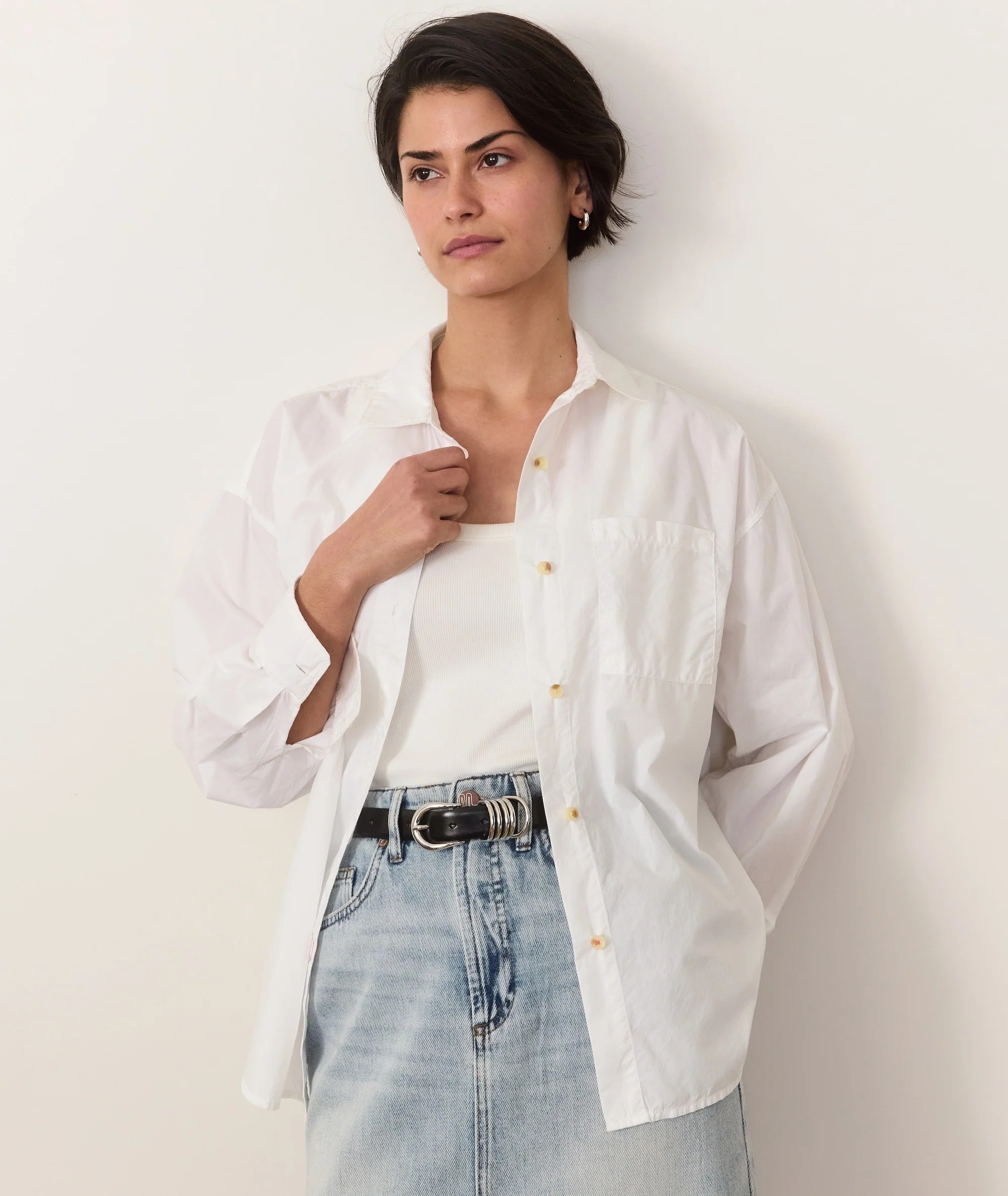 Cali Poplin Oversized Shirt | Marine Layer