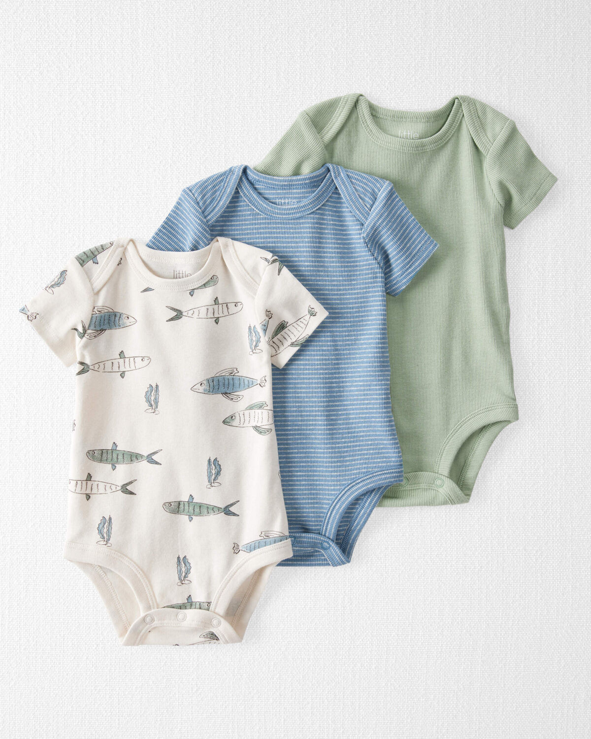 Baby 3-Pack Organic Cotton Bodysuits - Little Planet | Carter's | Carter's Inc