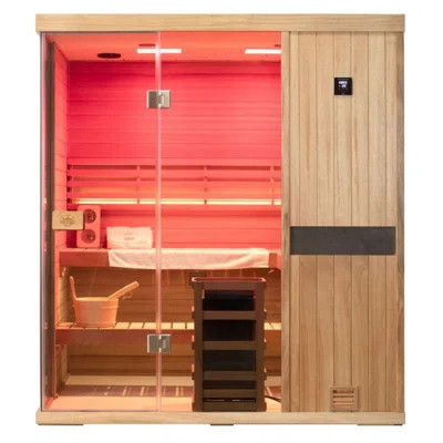 Samsora 4-Person Indoor Steam Sauna 3800W, Model 704ST,African Wood, Negative Ion Air Purification & Red Light Therapy, 95Ã¢ââ°-230Ã¢ââ° Temp Ra | Wayfair North America