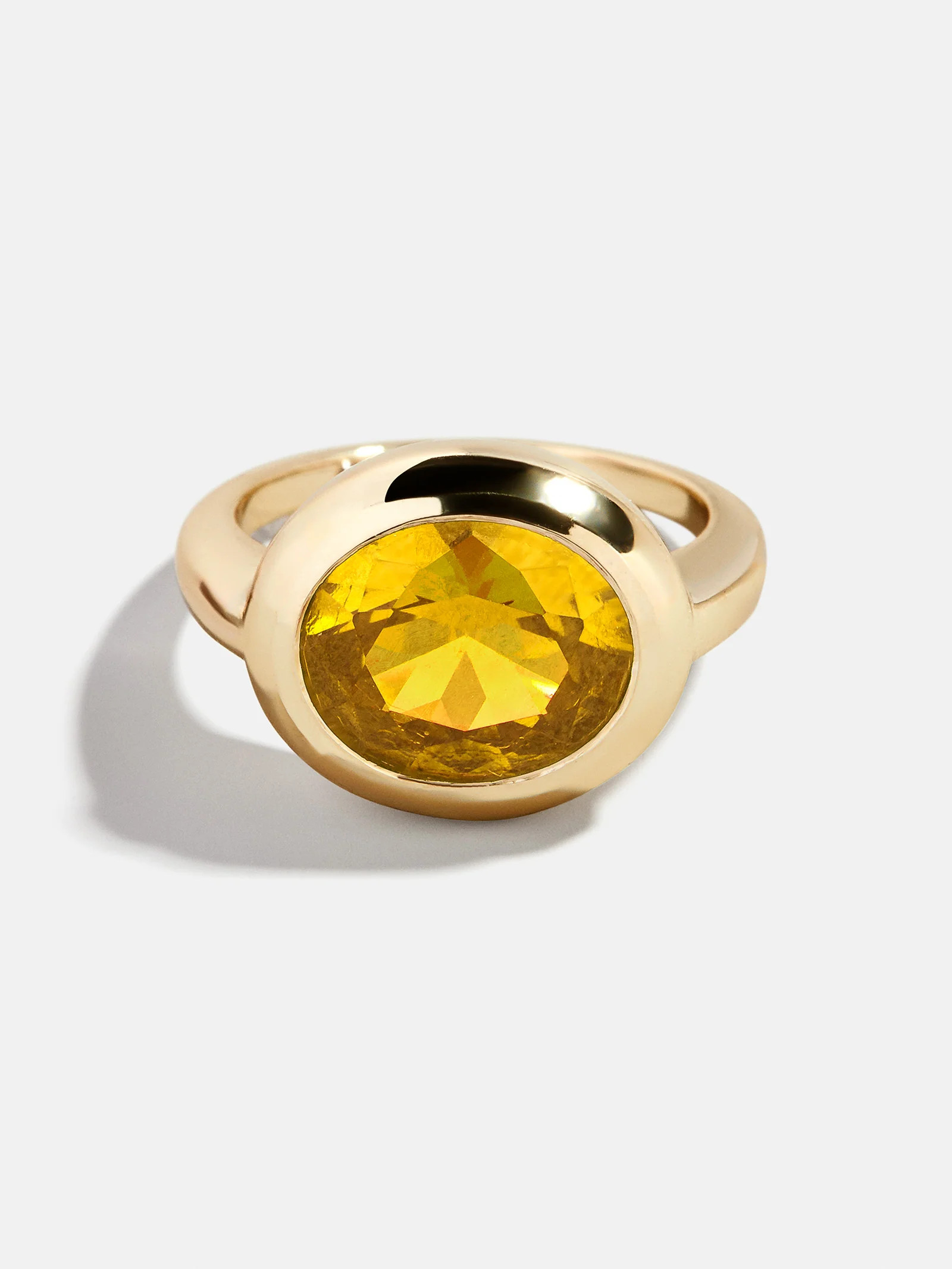 Gold Cubic Zirconia Custom Birthstone Ring - Topaz | BaubleBar