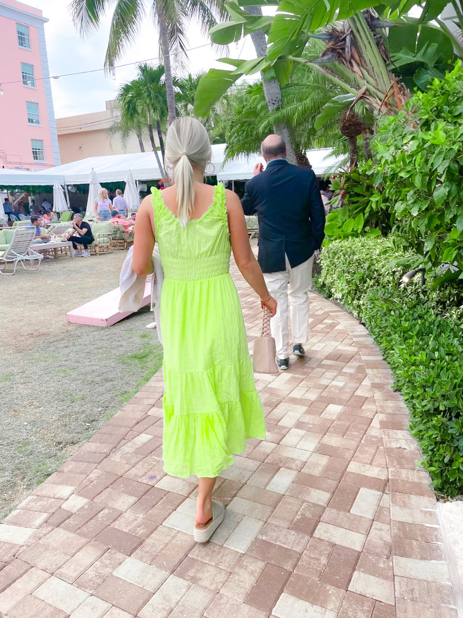 Love this neon green smock dress from Urban Outfitters! I wore this to drinks at Swifty’s at the Colony Hotel in Palm Beach. Loved this dress for Easter or a summer party. 

#LTKstyletip #LTKparties #LTKSeasonal