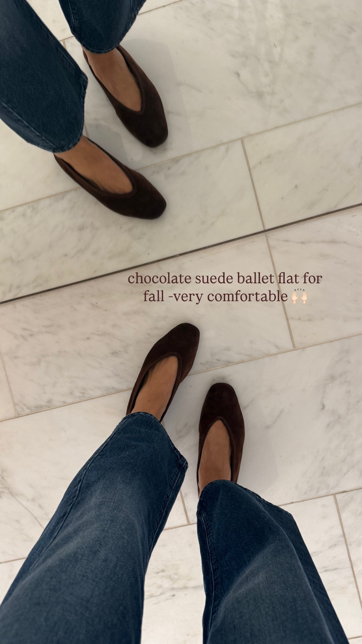 Comfortable ballet flat for fall. Fit tts 