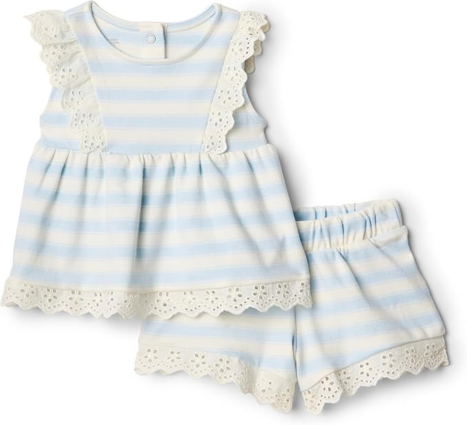 Amazon Essentials x Sofia Grainge Toddler and Baby Girls' Eyelet Short & Top Set | Amazon (US)