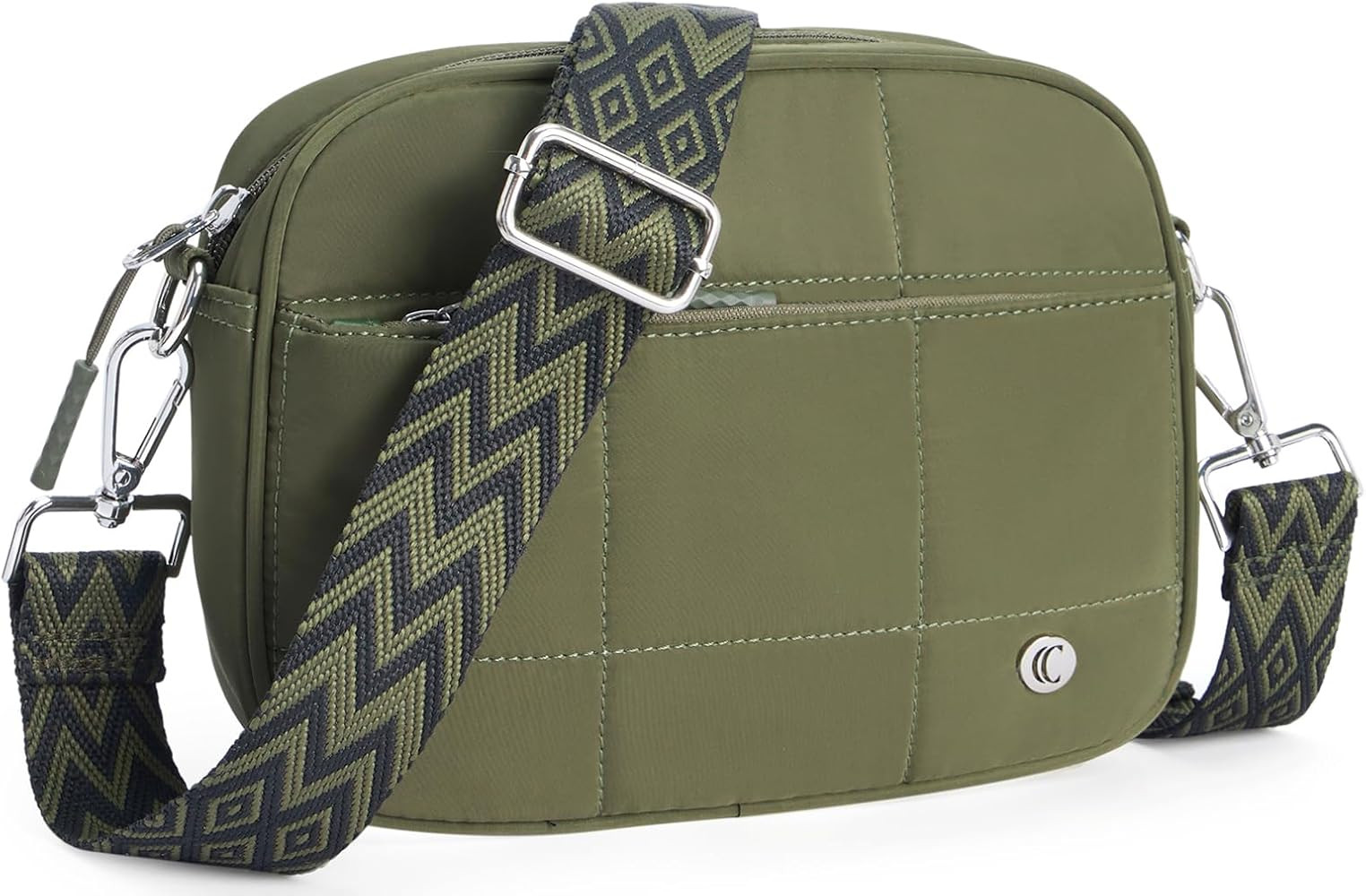 CLUCI Quilted Crossbody Bags for Women Lightweight Puffer Shoulder Bag Travel Purses with Wide St... | Amazon (US)