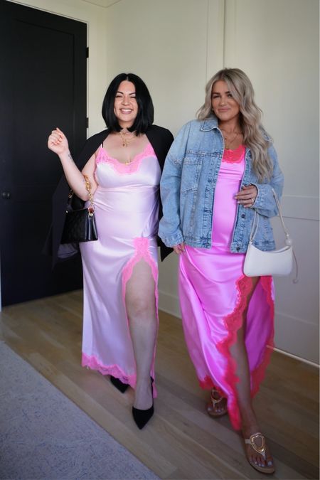 both of our skims dresses are a size large
my free people dress is size xl and kelsey is wearing a large 
torrid blazer is size 1
bra size xl 
undies size large code TORIB to save $

#LTKFestival #LTKmidsize #LTKwedding