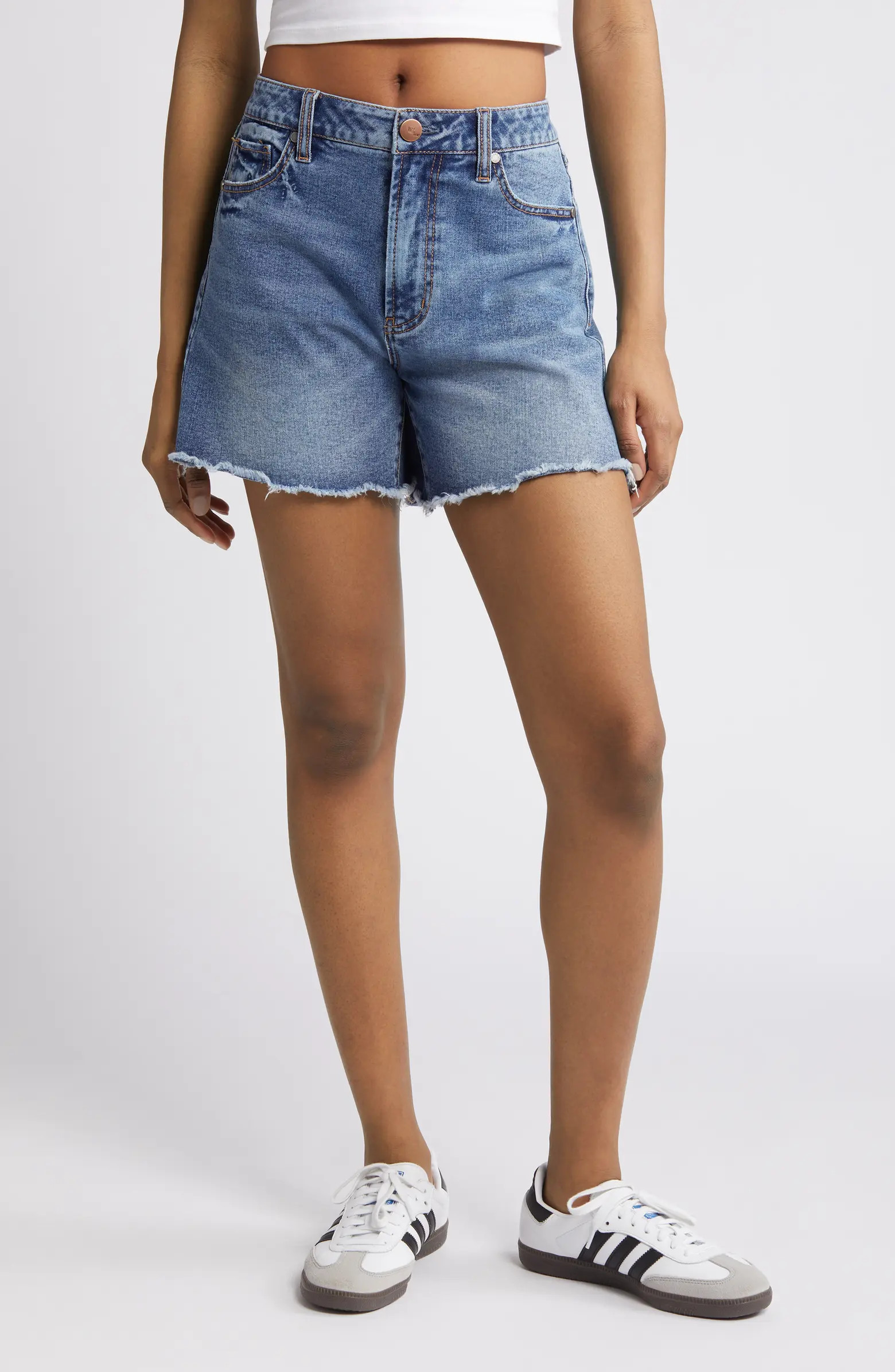 Frayed Relaxed Denim Shorts | Nordstrom