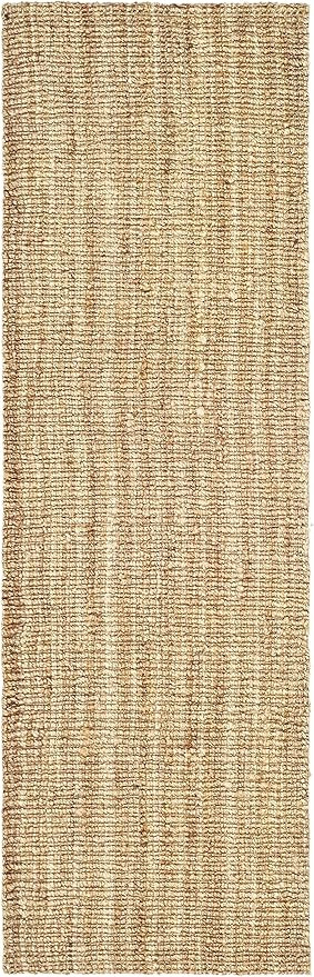SAFAVIEH Natural Fiber Collection Runner Rug - 2'6" x 6', Natural, Handmade Chunky Textured Jute ... | Amazon (US)