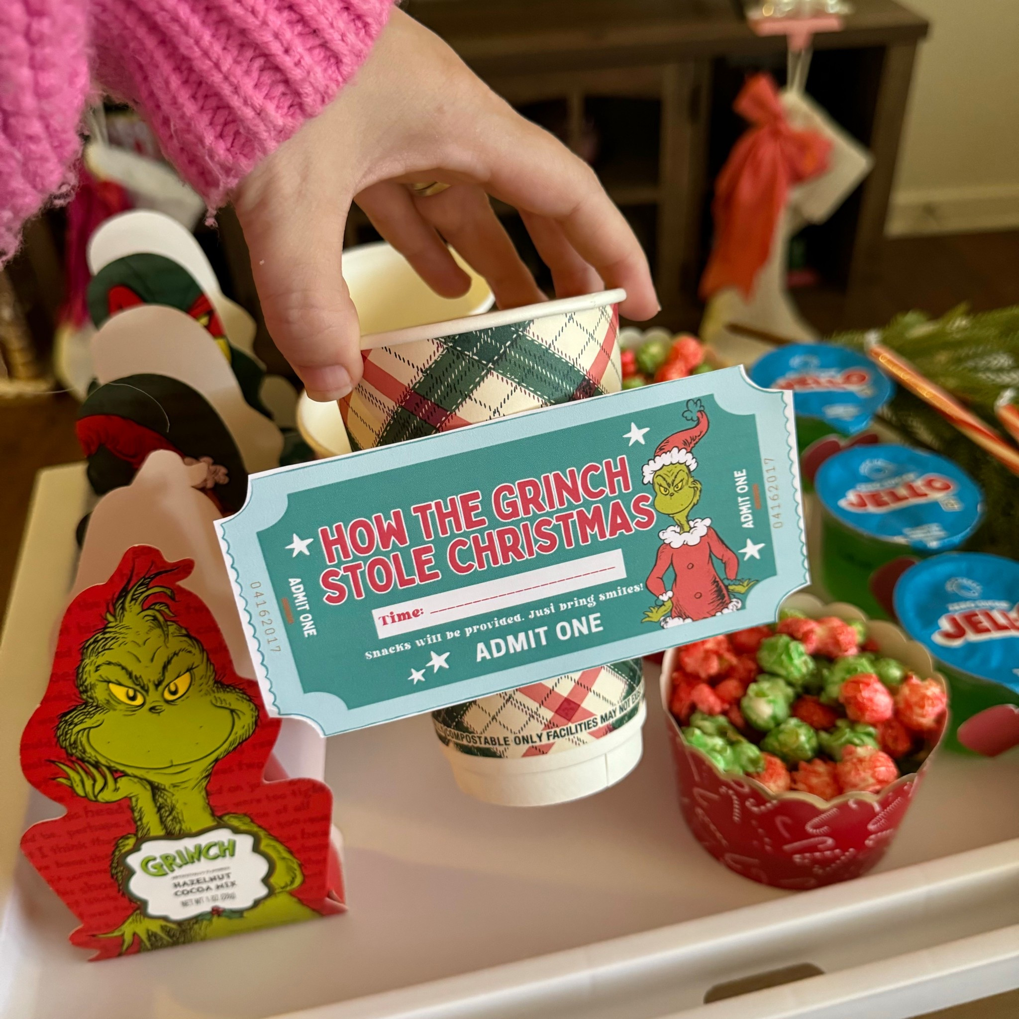 Sharing some fun Grinch themed items that would be perfect for movie night! Grab the FREE ticket on my Instagram page 

#LTKSeasonal #LTKHoliday #LTKFamily