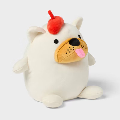 Frenchie Kids' Mini Weighted Plush Throw Pillow Cream - Pillowfort™ | Target