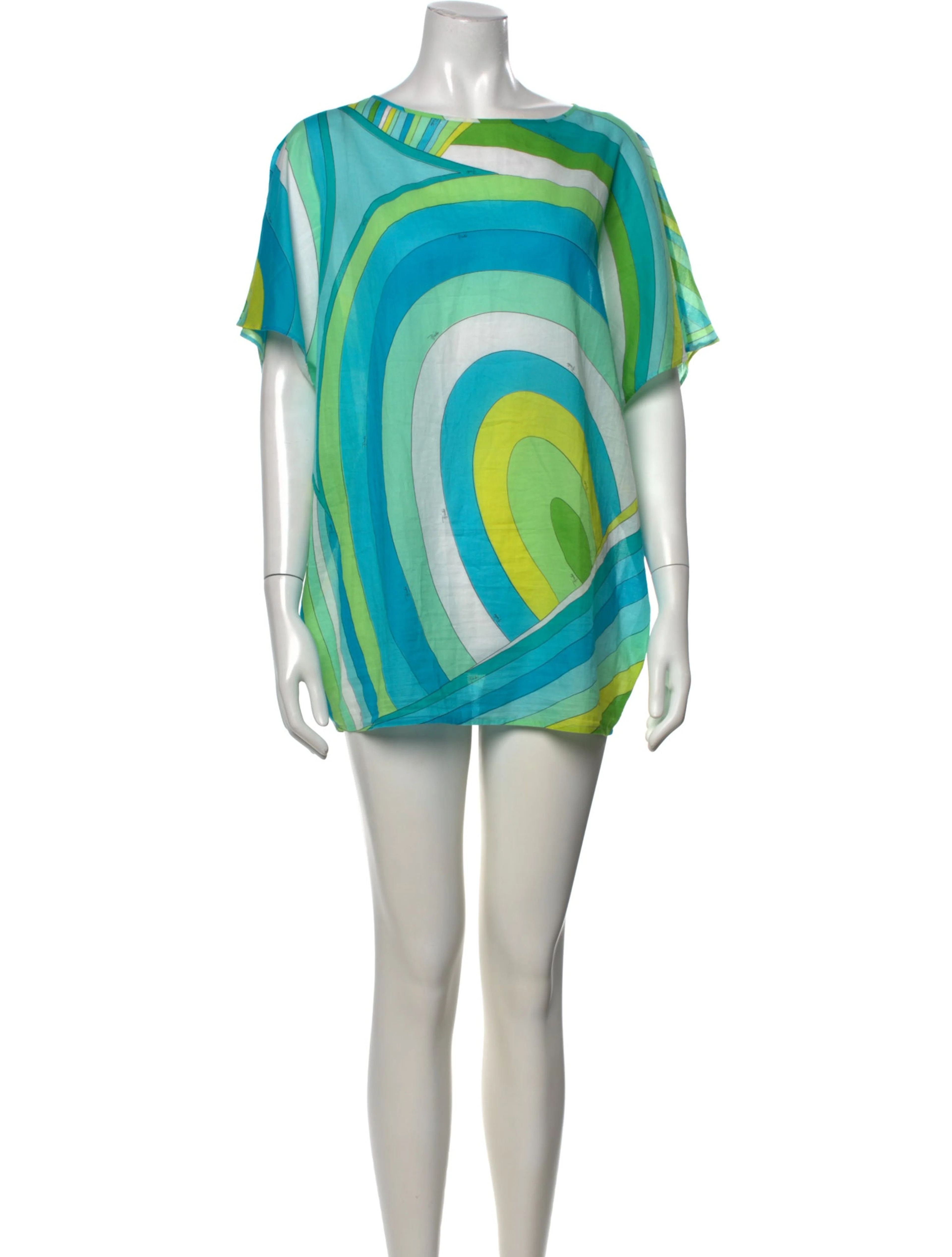 Printed Bateau Neckline Top | The RealReal