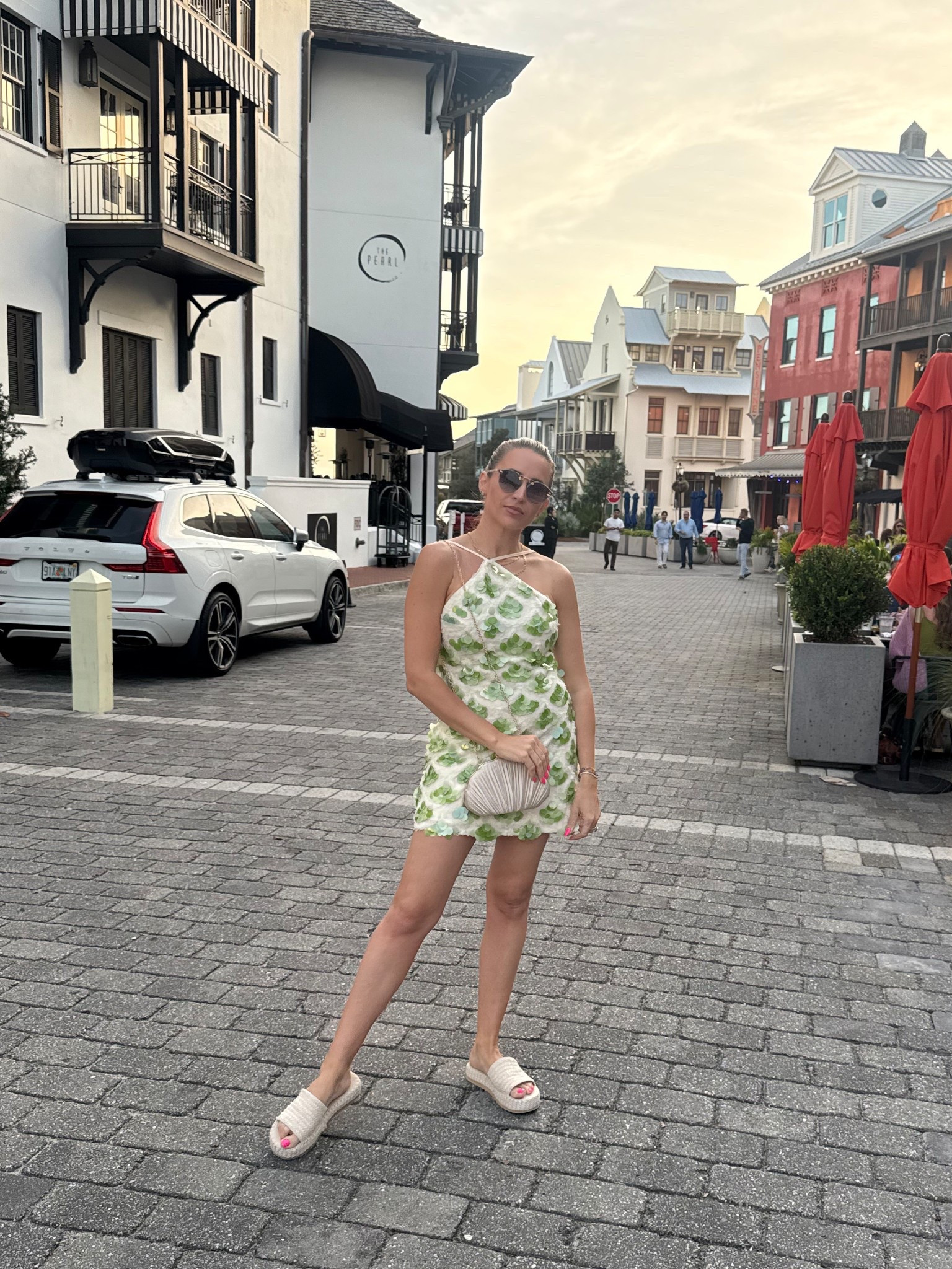 Dinner in Rosemary Beach 

Sizing 👉🏻 SMALL I’m 5’4 | 120 lbs | 32C | 25” Waist | Typically a Small 

Sequin dress, beach dress, vacation outfit 

#LTKTravel #LTKootd
