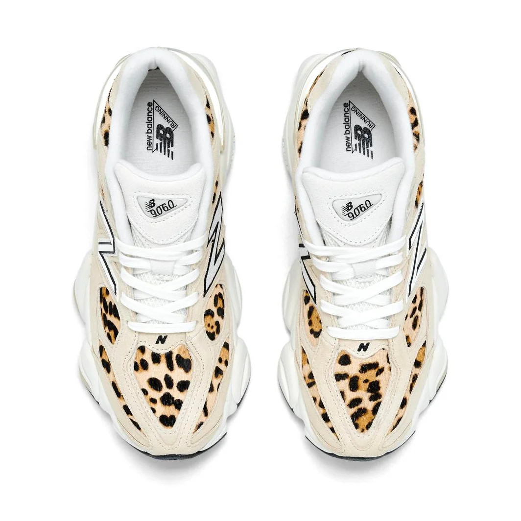 New Balance 9060 Tan Leopard Print White (Women's) | Walmart (US)