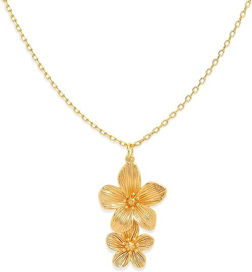 Chunky Gold Flower Pendant Necklace for Women, Statement Vintage Choker Necklaces Wedding Prom Fa... | Amazon (US)