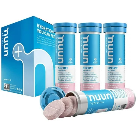 Nuun Sport: Electrolyte Drink Tablets, Strawberry Lemonade, 4 Tubes (40 Servings) | Walmart (US)