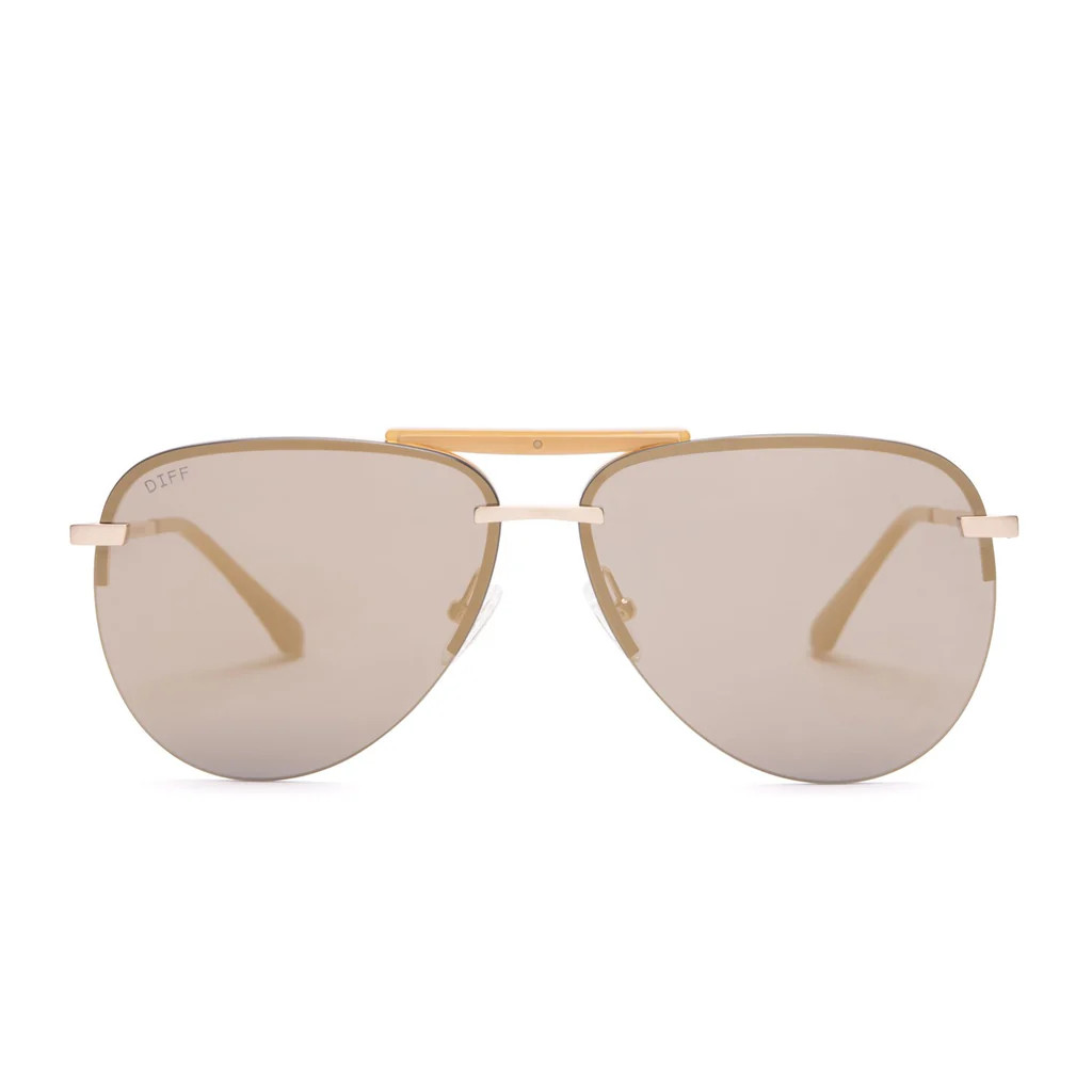 TAHOE - BRUSHED GOLD + GOLD MIRROR SUNGLASSES | DIFF Eyewear