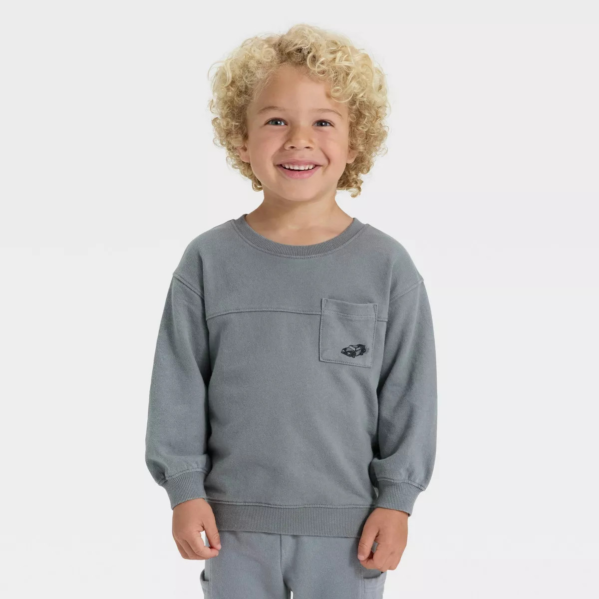 Toddler Boys' Washed French Terry Sweatshirt - Cat & Jack™ | Target