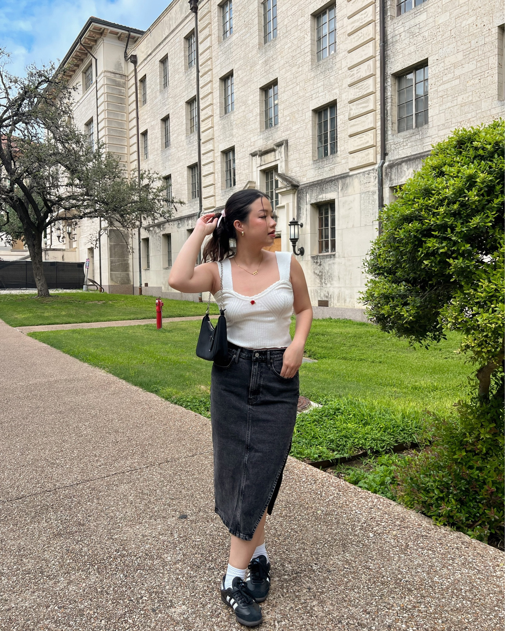 summer europe outfit inspo with denim maxi skirt and adidas samba sneakers - top from RIHOAS (code DIANELE for 20% off)

#LTKfit #LTKunder50 #LTKstyletip