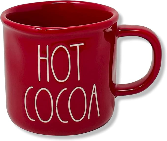 Rae Dunn by Magenta Rae Dunn HOT COCOA Mug Camp RED - Ceramic - Christmas (Hot Cocoa) | Amazon (US)