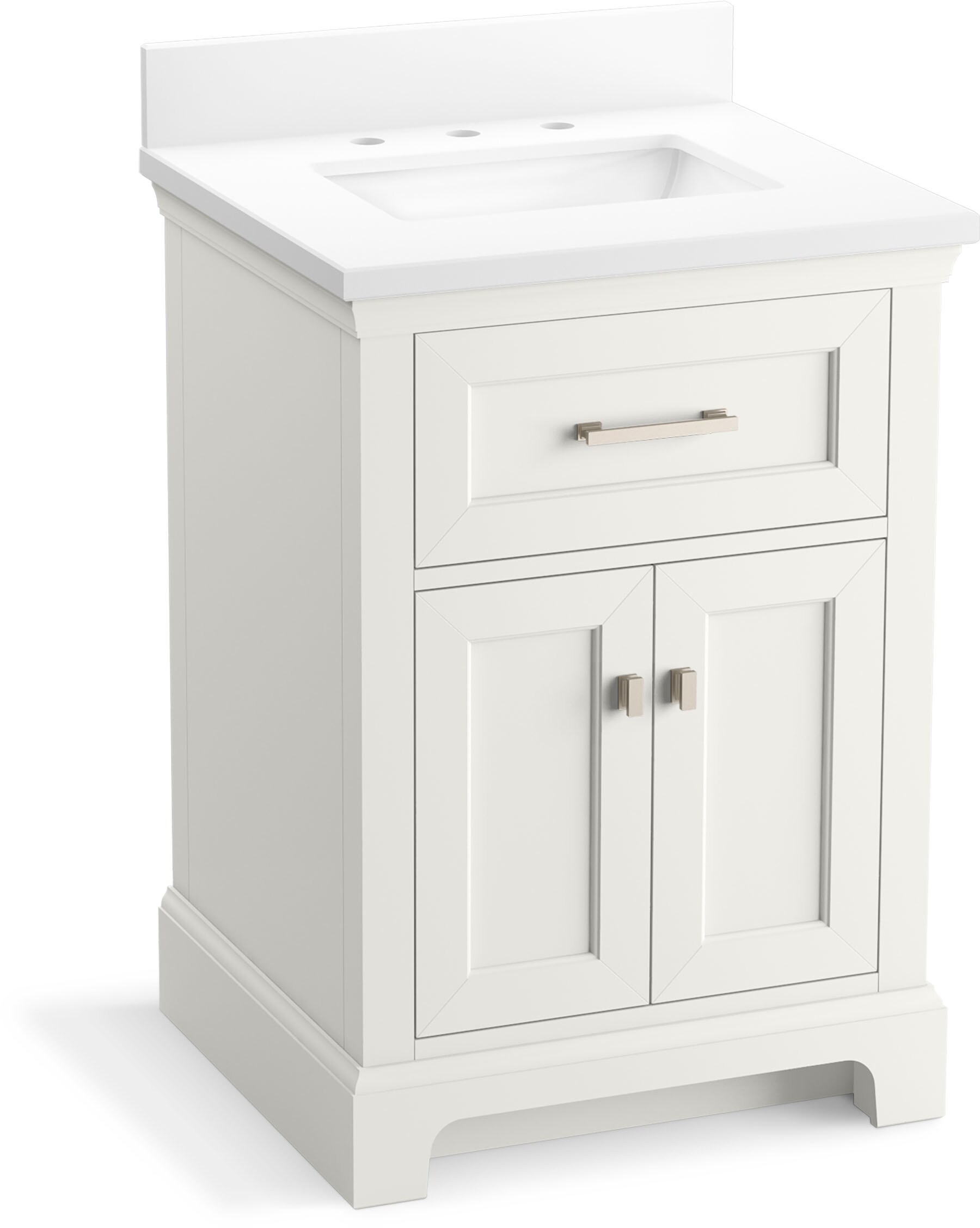 KOHLER Charlemont 24-in White Undermount Single Sink Bathroom Vanity with Pure White Quartz Top | 29259-BD1-0 | Lowe's