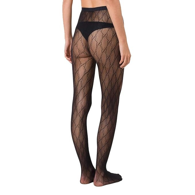 Designer Stockings Tights (Black GG) | Amazon (US)