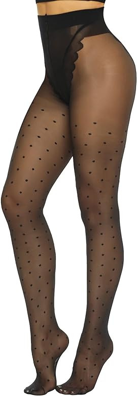 Patterned Tights Sheer Pantyhose for Women 20 Denier | Amazon (US)
