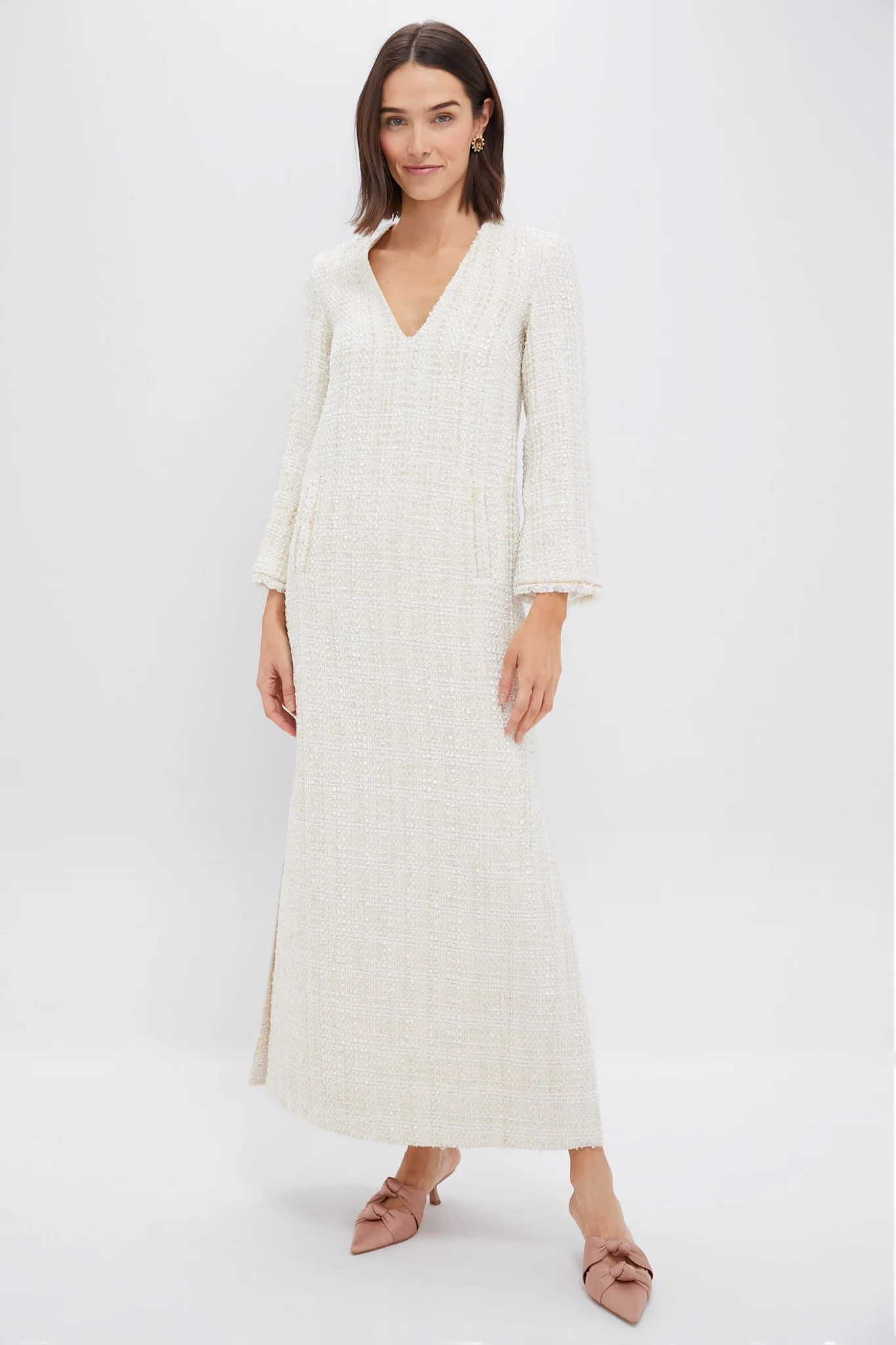 Cream Eponine Tweed Dress | Tuckernuck (US)