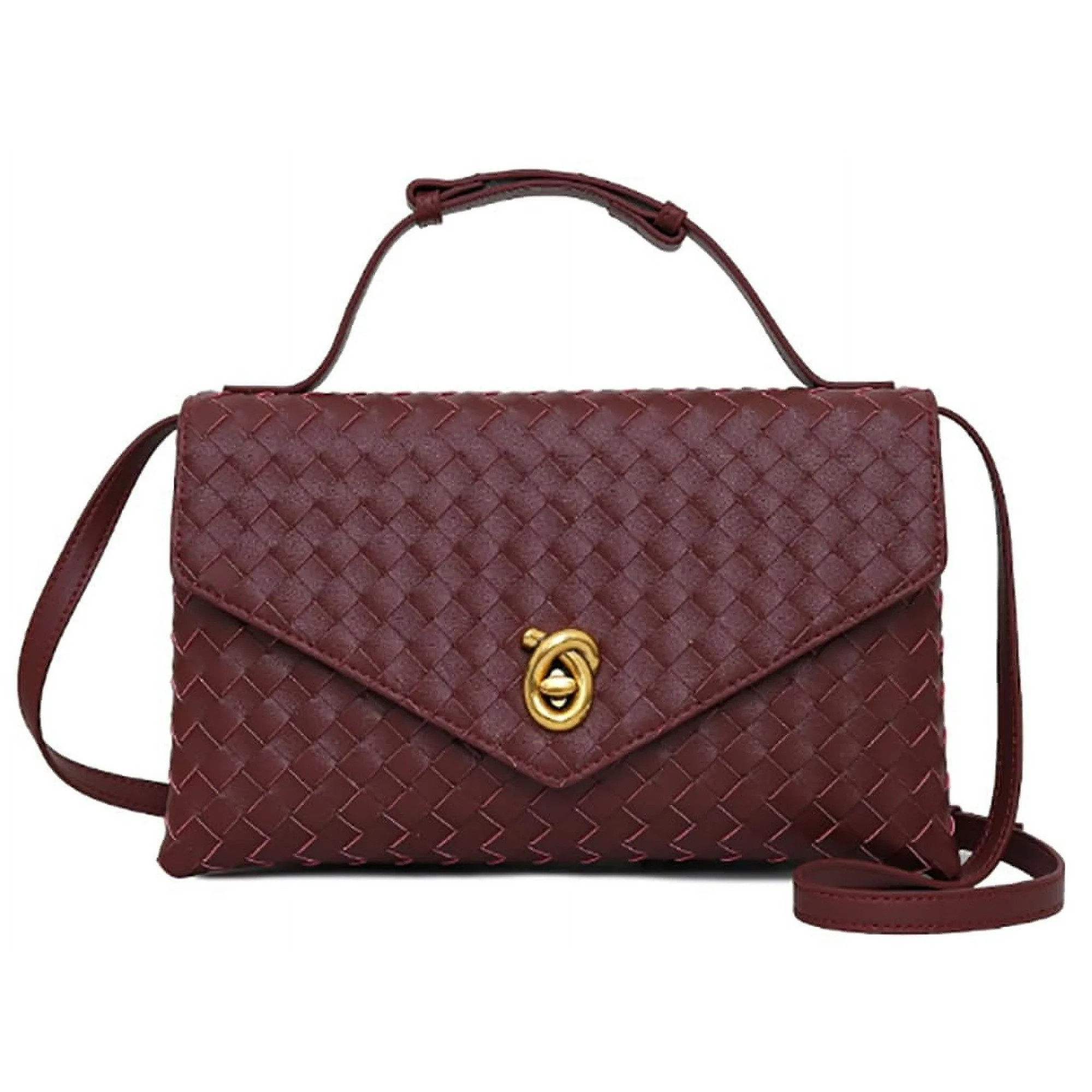 WLH定制 Leather Woven Crossbody Purses Women Crescent Hobo Bags Satchel Shoulder Bag Knotlock M... | Walmart (US)