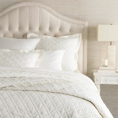 Washed Linen Ivory Quilt | Annie Selke
