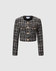 Tweed Button Up Jacket | Urban Revivo