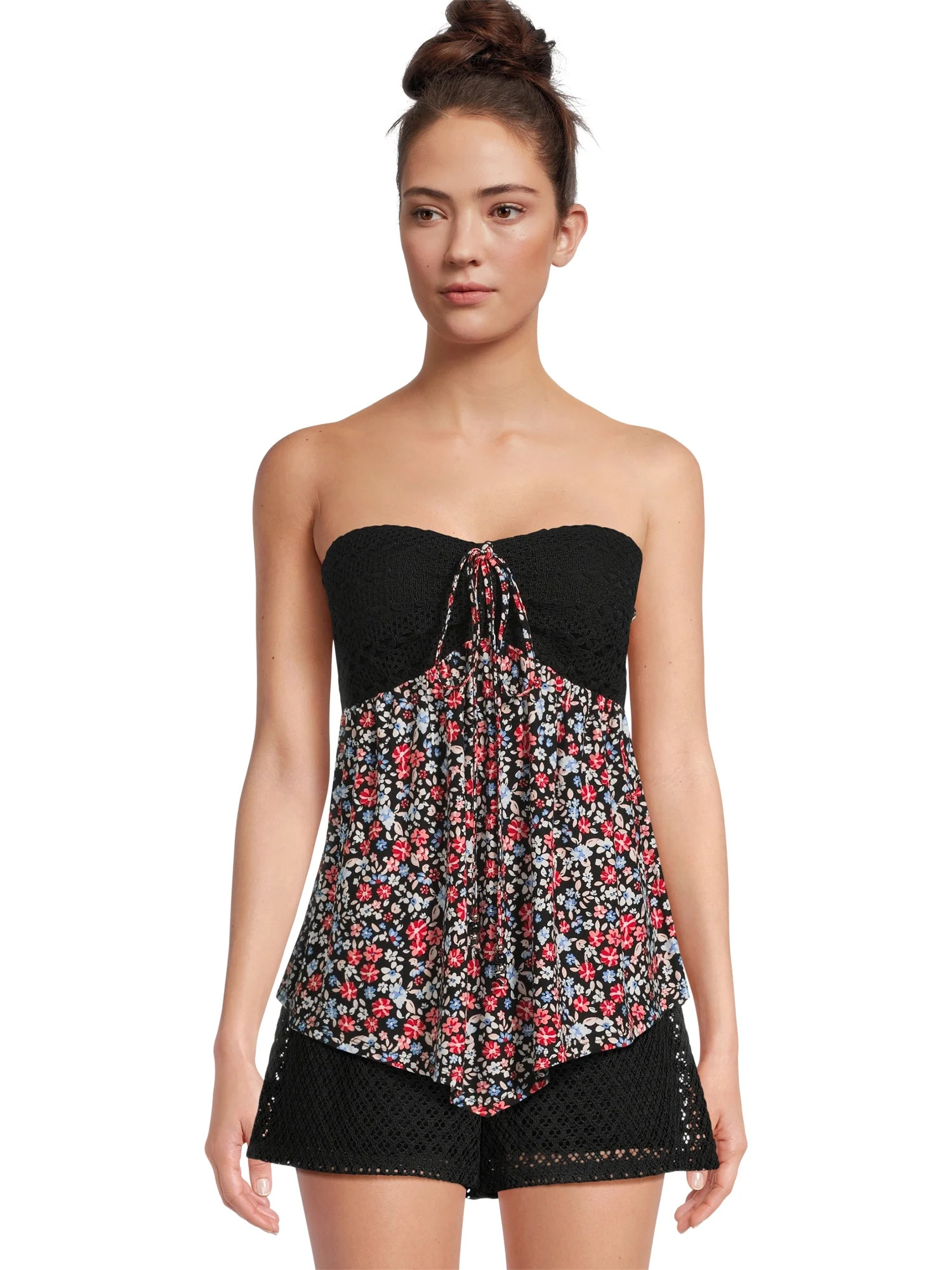 No Boundaries Juniors Crochet Bra Top - Walmart.com | Walmart (US)