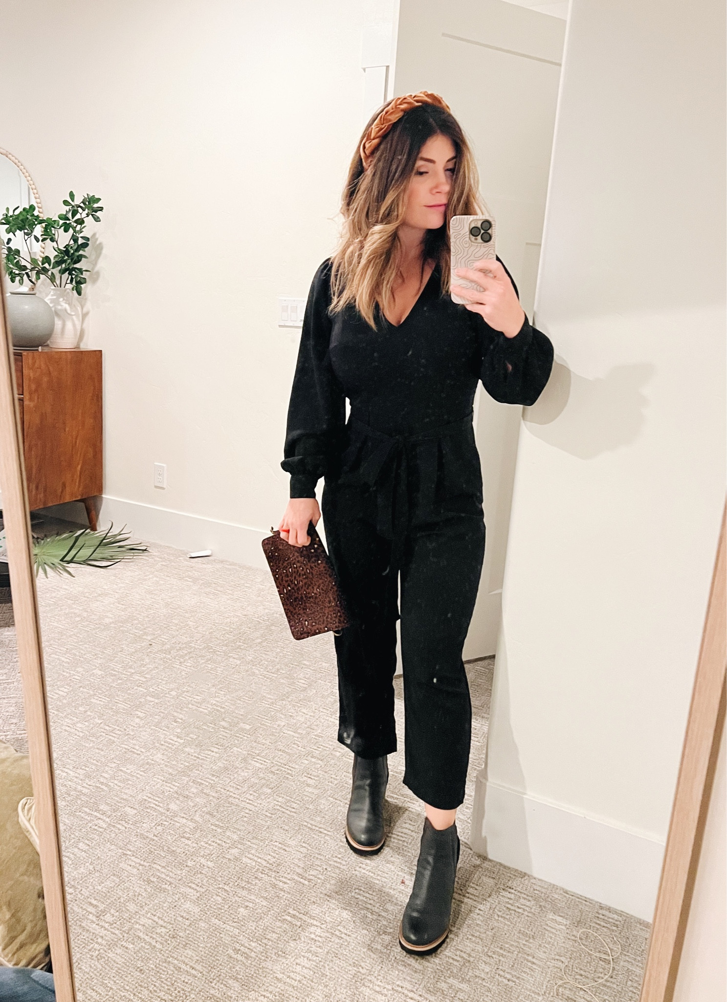 A rare night out! 
A few of my flattering favorites:
Jumpsuit, petites, boots, GNO 

#LTKHoliday #LTKunder50 #LTKshoecrush
