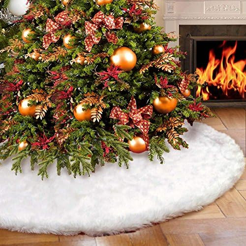 Aytai Christmas Tree Skirt 48 Inch White Faux Fur Christmas Tree Skirt Luxury Tree Skirts for Hol... | Amazon (US)