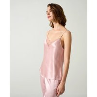 LILYSILK Silk Camisole Top V-Neck with Lace Lilysilk X Mim Lace Silk 2 In 1 Cami Rosy Pink Lightweight | LilySilk
