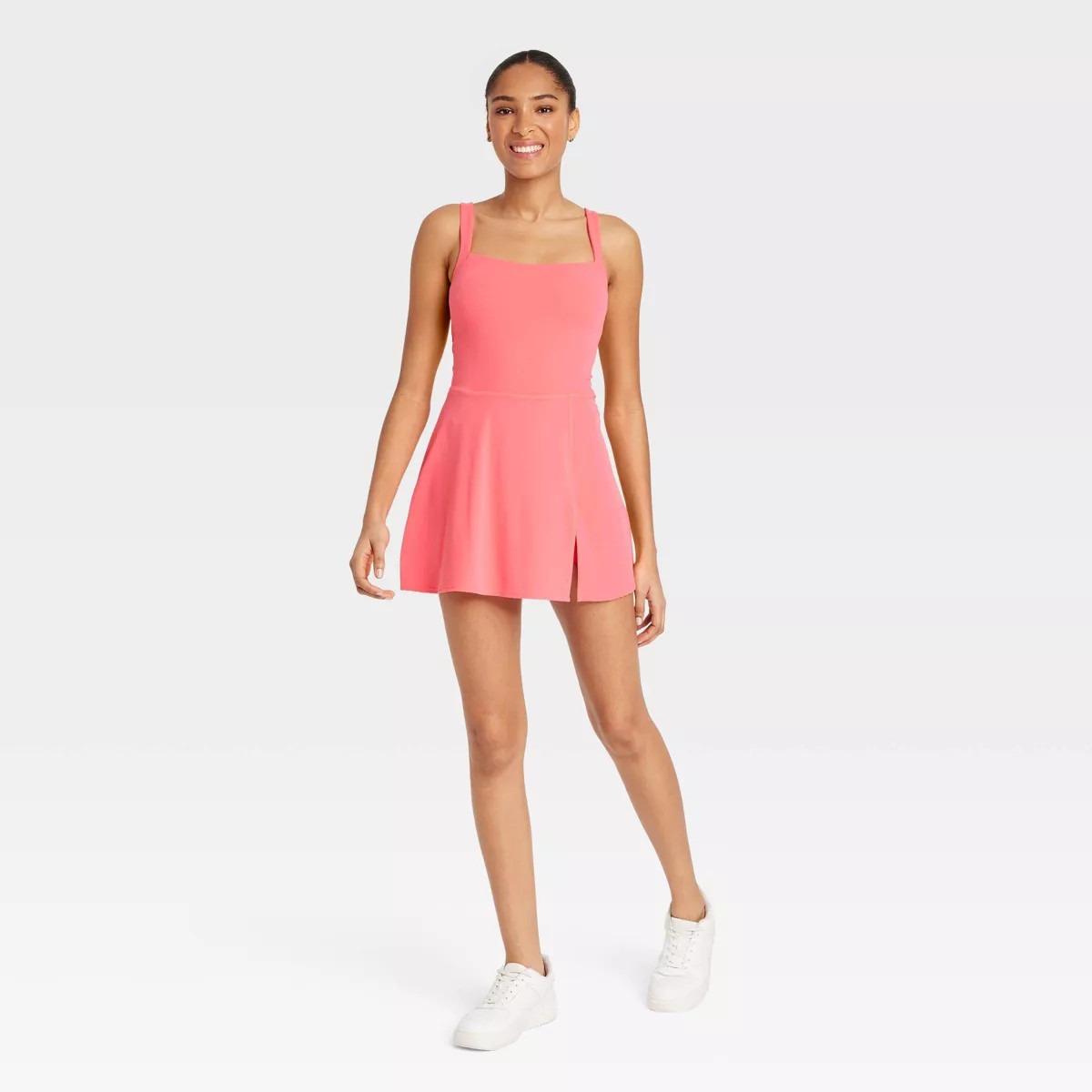 Women's Knit Square Neck Slit Active Dress - JoyLab™ | Target