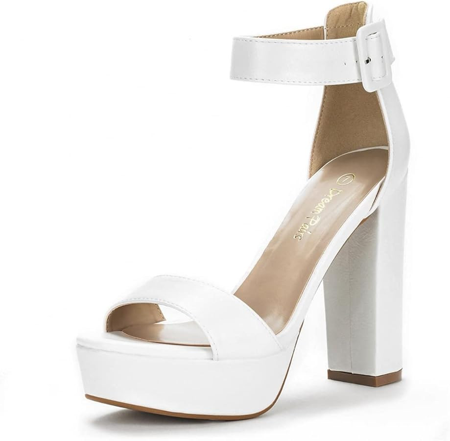 DREAM PAIRS Women's Hi-lo Heeled Sandal | Amazon (US)