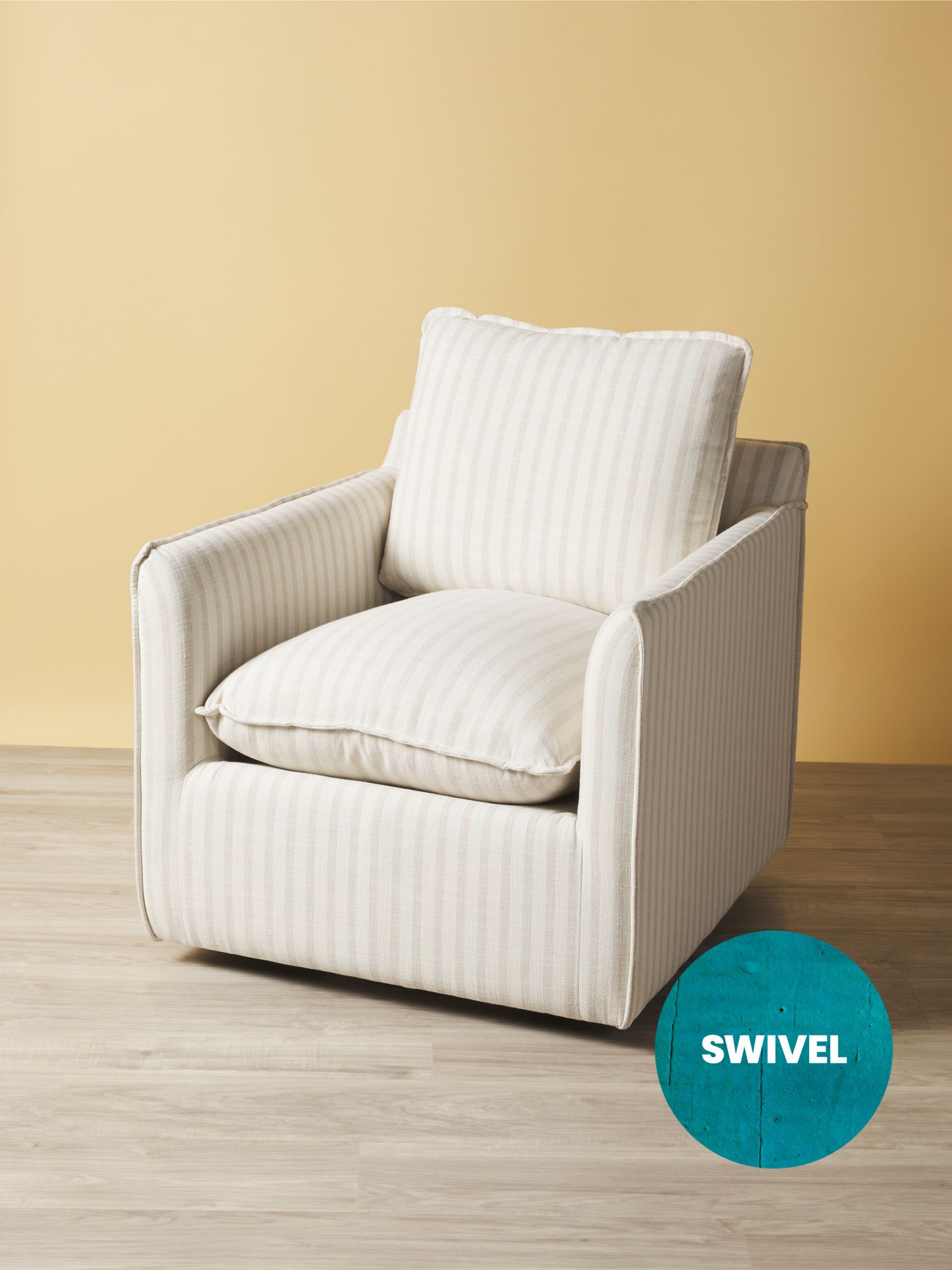 28in Striped Swivel Sadie Accent Chair | Living Room | HomeGoods | HomeGoods