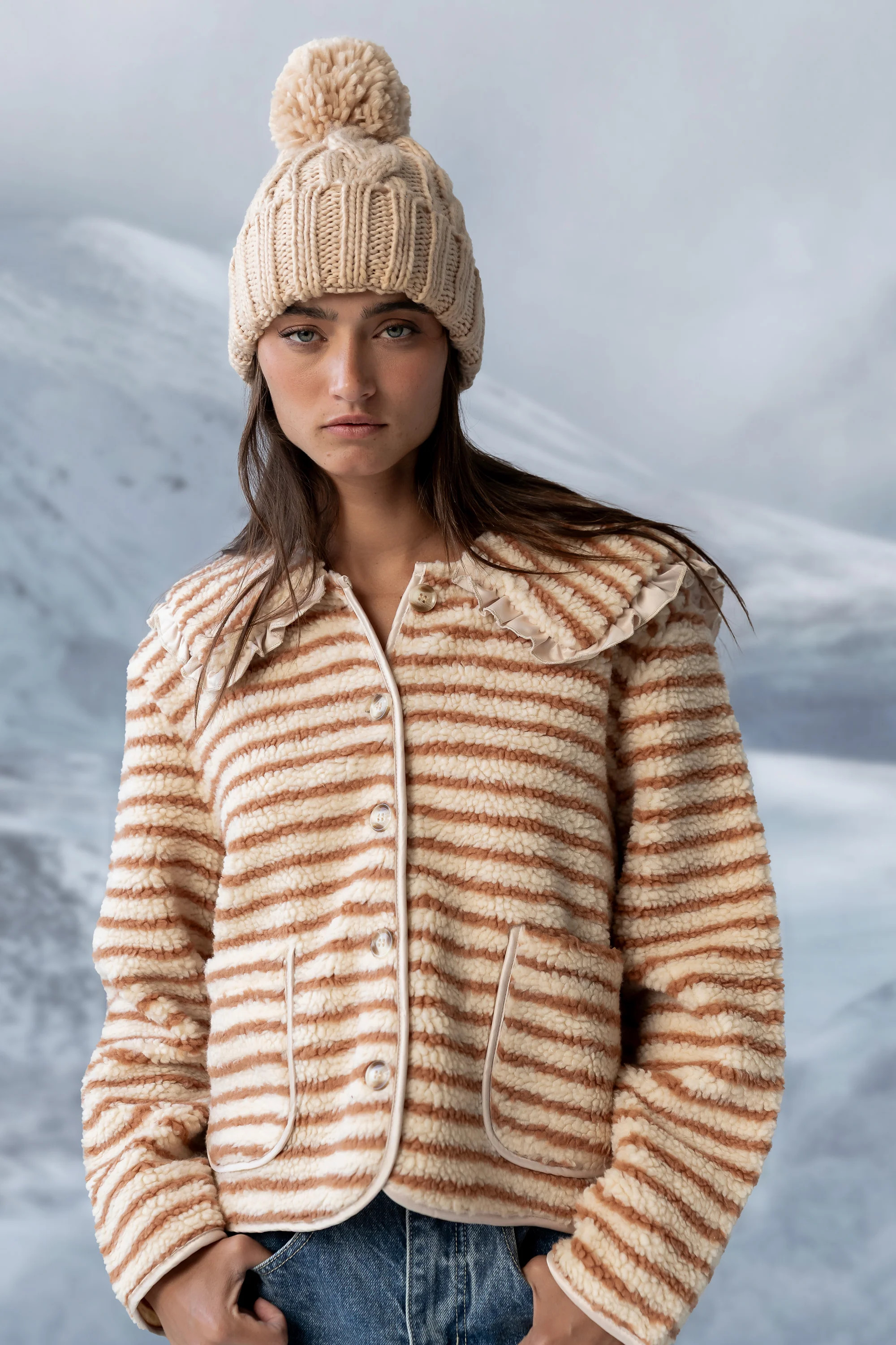 Manny Striped Sherpa Jacket | Böhme US