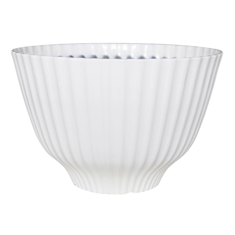 Providence White Serrated Outdoor Planter, Medium | At Home