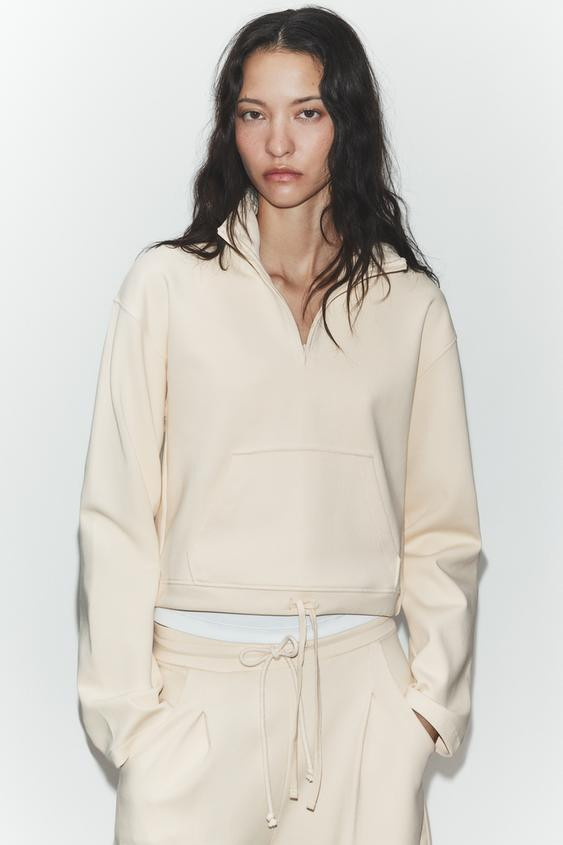 INTERLOCK POLO SWEATSHIRT | Zara UK