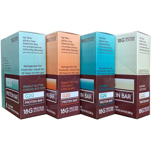 G2G Bar, 4 Pack, Peanut Butter Choc Chip, Peanut Butter Coconut, Almond Coconut, Almond Chocolate Chip, 32 Count (4 Packs of 8 Count) | Amazon (US)
