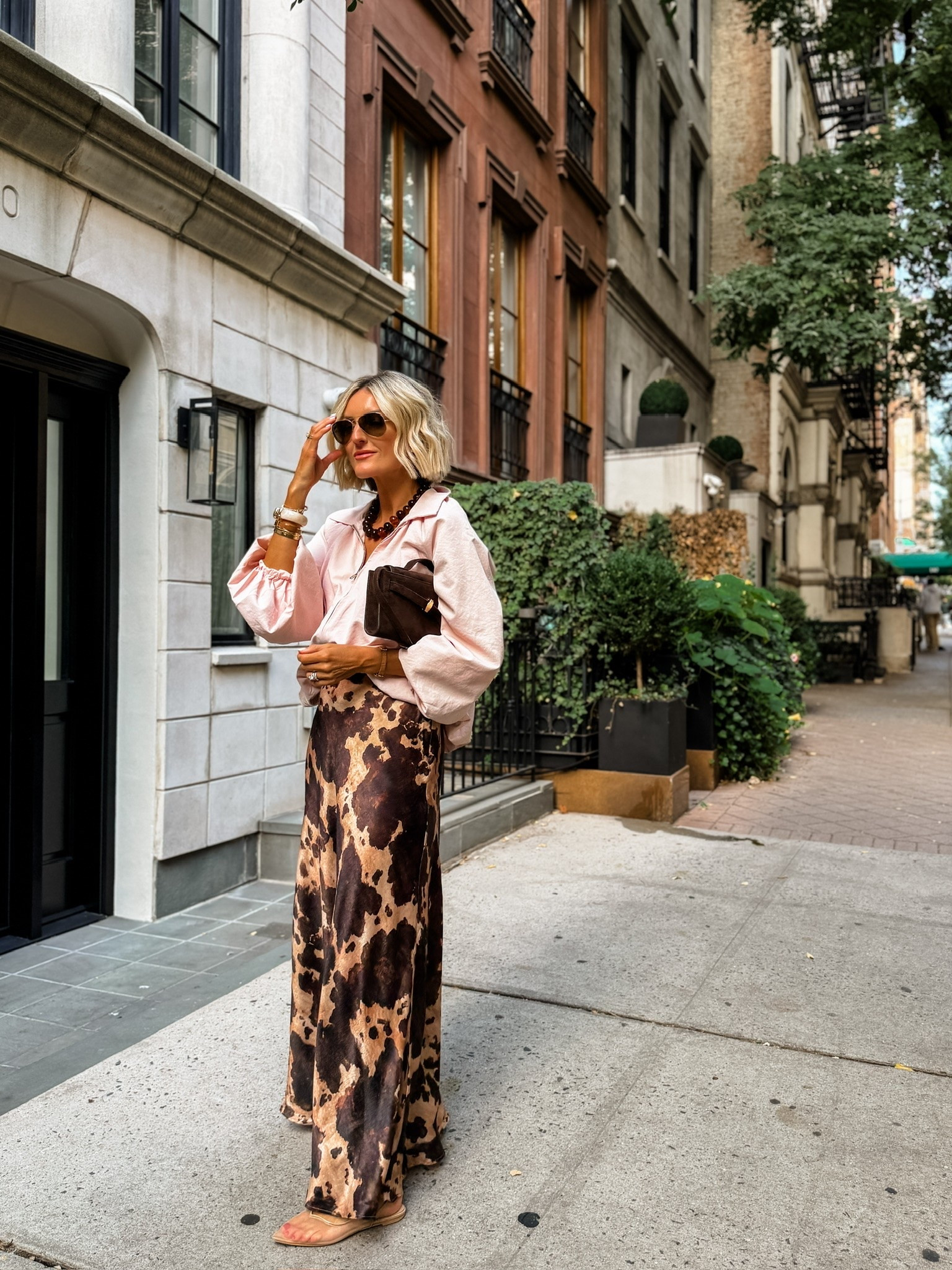 This printed maxi skirt is so beautiful! I paired it with this pink bomber jacket - love the pink & brown combo! Wearing S in jacket & 2 in the skirt! 

Loverly Grey, fall outfit, maxi skirt, bomber jacket, pink jacket, brown skirt 

#LTKSeasonal #LTKNYFW