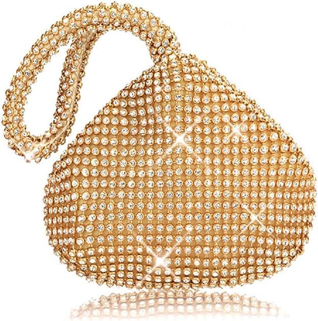 Women's Evening Bag Sparkly Rhinestone Purse Triangle Designer Chain Clutch Purse Bag Party Prom ... | Amazon (US)