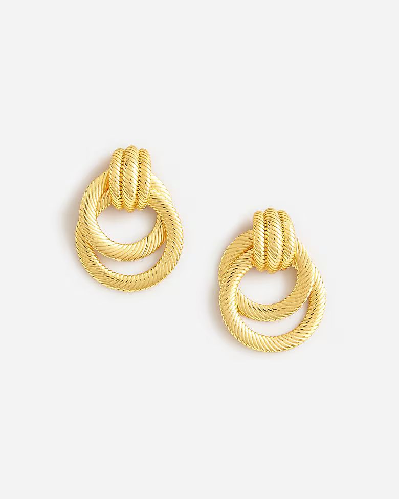 Interlocked textured hoop earrings | J. Crew US