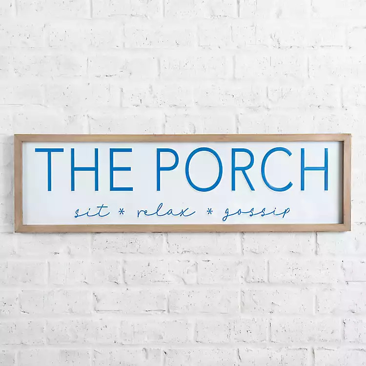 New! The Porch Blue Outdoor Wall Plaque | Kirkland's Home