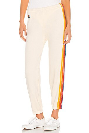 5 Stripe Sweatpants in Heather Grey | Revolve Clothing (Global)