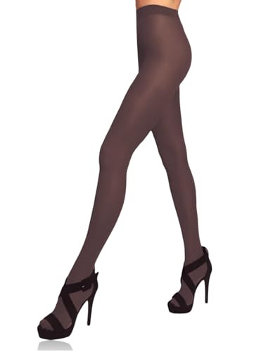 Charm and Attitude Coffee Brown Tights for Women | Semi Opaque Pantyhose | Chocolate Color Stockings Nylons 40D - Brown, L | Amazon (US)