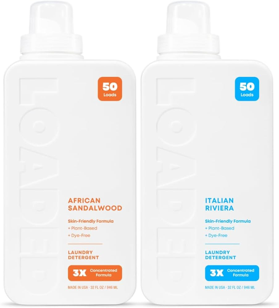 Loaded Laundry Detergent, Cologne Scented | Oasis Bundle - 100 Loads | Sandalwood & Vanilla, Sea ... | Amazon (US)